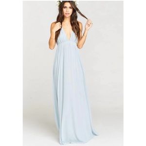 Show Me Your Mumu Steel Blue Chiffon NWT